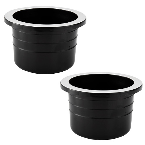 RV Furniture Replacement 9" Console Small Cup Holder with Chrome Lip 2 Pack RecPro