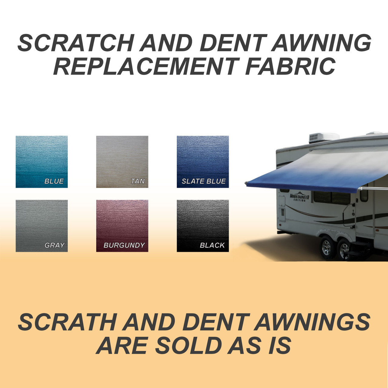 Scratch Dent Rv Awning Replacement Fabric Recpro