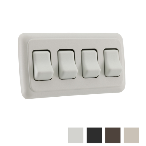 Spst Rv Switch RV Switch SPST Switch On / Off 4 Gang Bezel - RecPro