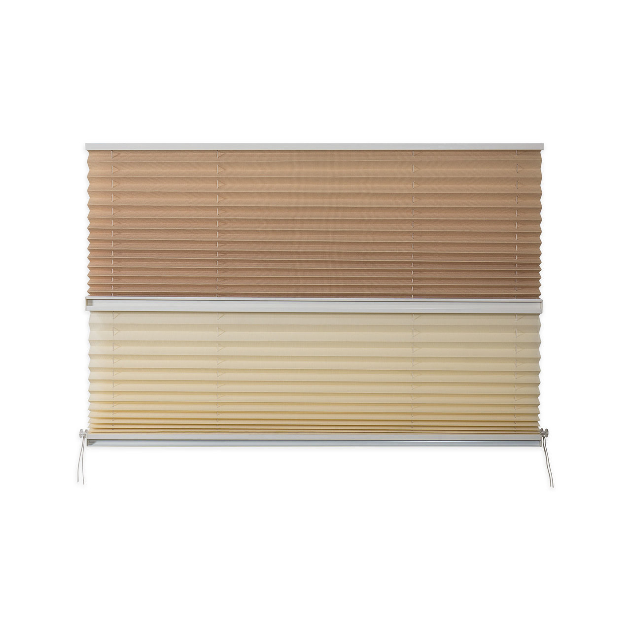 RV Day Night PLEATED CELLULAR SHADE White RAIL KNOB