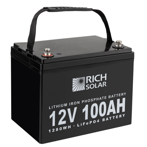 Tenslotte Shinkan haai Rich Solar RV 12V 100Ah LiFePO4 Lithium Iron Phosphate Battery - RecPro