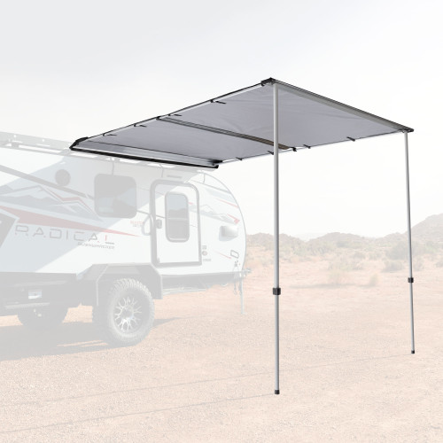 Rec Pro Rooftop 6.5' Van or Camper Awning Rooftop Kit with Built In LED Lighting - RecPro