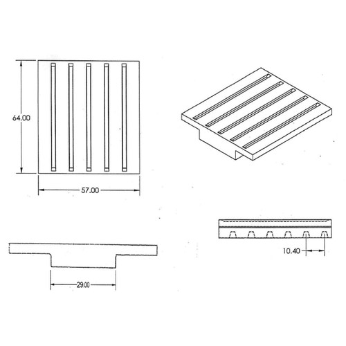 99 Gallon RV Water Tank 64" x 57" x 10" W1478 RecPro