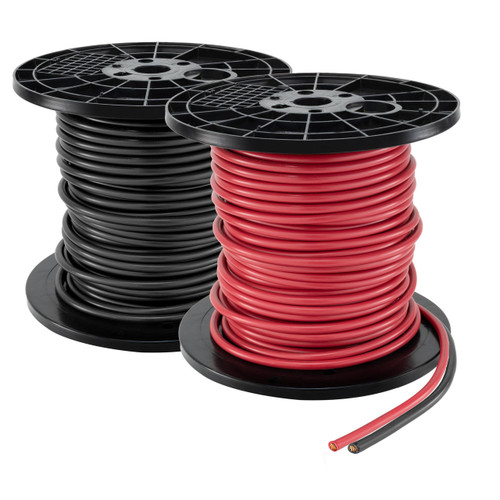 2 Gauge 12V RV Wiring Black & Red Set Battery Cable - RecPro