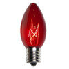 C9 7watt Red Incandescent Christmas Replacement Light Bulbs, 25 Pack
