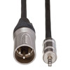 Hosa Microphone Cable 3.5 mm TRS to XLR3M connectors front