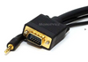 Super VGA HD15 M/M Cable - 50 ft Black with Stereo Audio and Triple Shielding