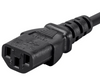 Computer Power Cord - 1 ft 14AWG IEC C13 to Edison 5-15P