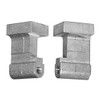 Light Source Jaw Set for 2 inch Thick Beam Flanges - Silver