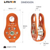 Fusion Nuro Fixed Side Pulley Orange dimensions