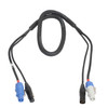 ProX Combo cable powerCON blue and grey plus dmx3-pin XLR