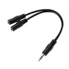 Y-Patch 3.5mm Stereo Plug to (2) 3.5mm Stereo Jack Cable