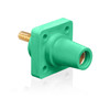 Leviton Cam-Type Panel Mount Threaded Stud Female green