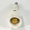 Used Cam-Type Male Inline Connector, White Used Cam-Type Male Inline Connector, White