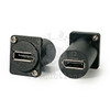 DisplayPort Female Panel Mount Feedthrough front and back angle