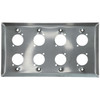 Wall Plate 4 Gang with 8 D-Size Ports