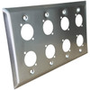 Wall Plate 4 Gang with 8 D-Size Ports angle