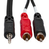 Hosa Stereo Breakout 3.5 mm TRS to Dual RCA connectors front