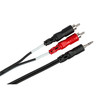 Hosa Stereo Breakout 3.5 mm TRS to Dual RCA angle
