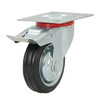 Caster 3" Rubber with Brake, 110 lb Capacity