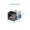 Keystone Jack CAT6 RJ45 dimensions