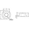 5/16-18 Flanged Hex Head Nut dimensions