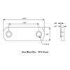 Double Slide-in Economy T-Nut dimensions