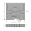 Foam Insert for 4 Shure SLXD Beltpacks diagram