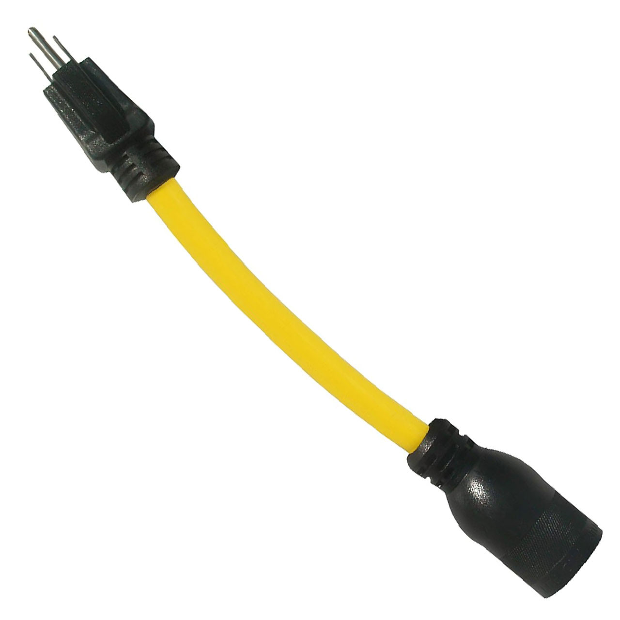 Adapter Edison 5-15 Male to Twistlock L5-20C Female Black/Yellow