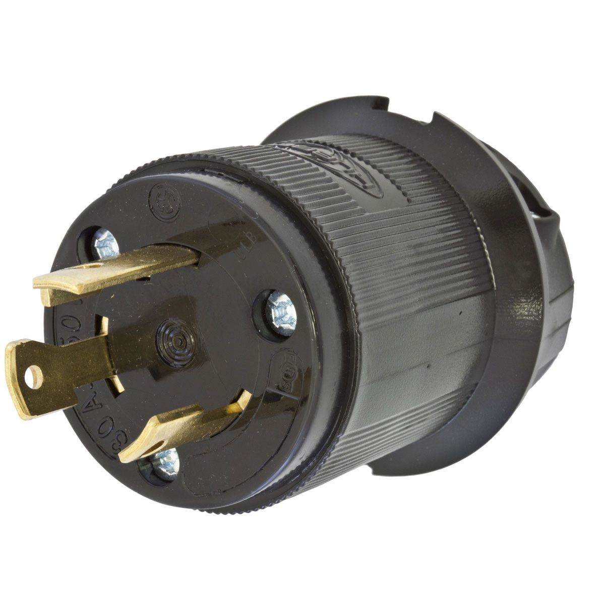 Fiche Verrouillage Hubbell Bryant NEMA L6-30P Blanc - 30A 250V, Mâle, Neuf Ancien Stock