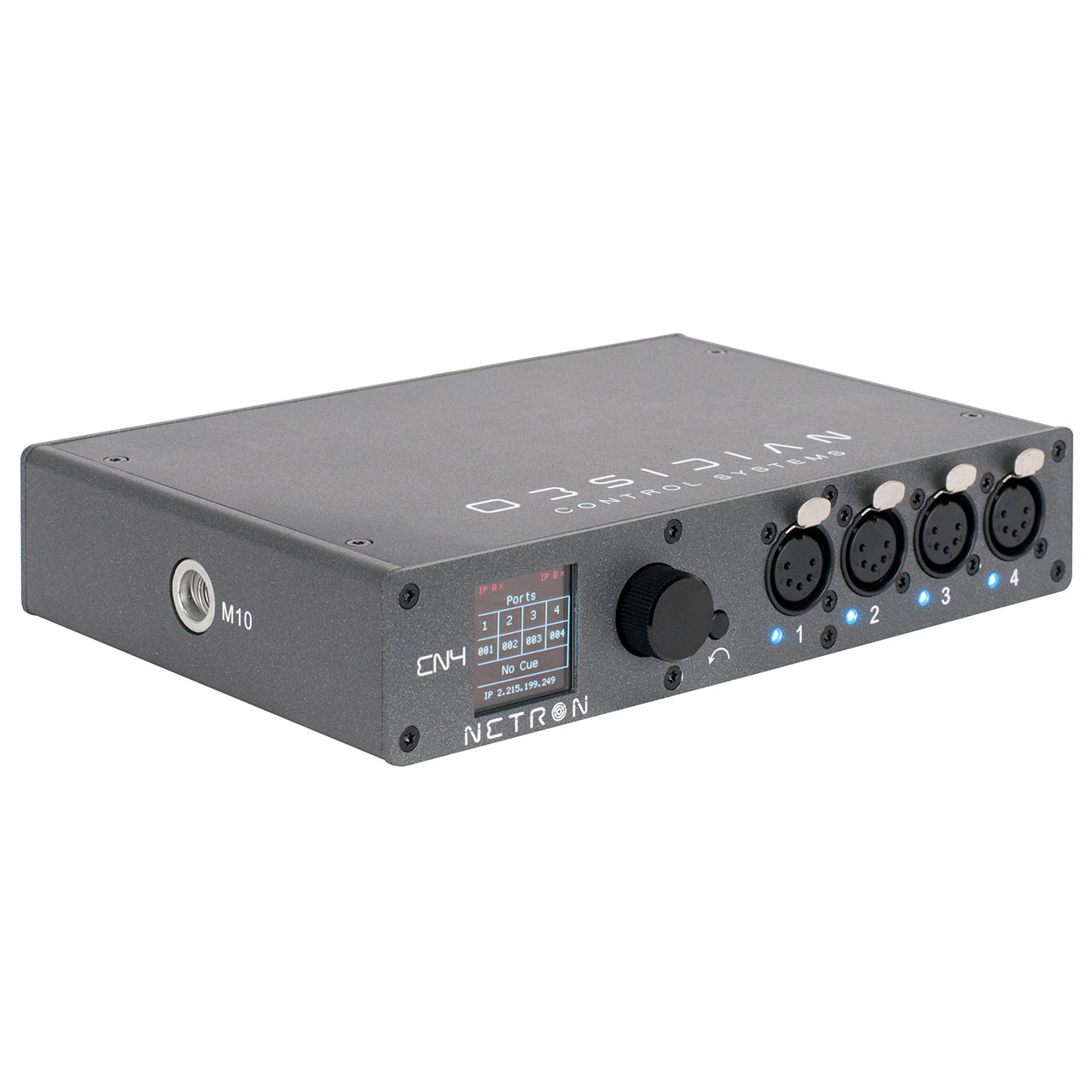 Obsidian Netron EN4 - 4 x 5-pin XLR Port Ethercon to DMX Node