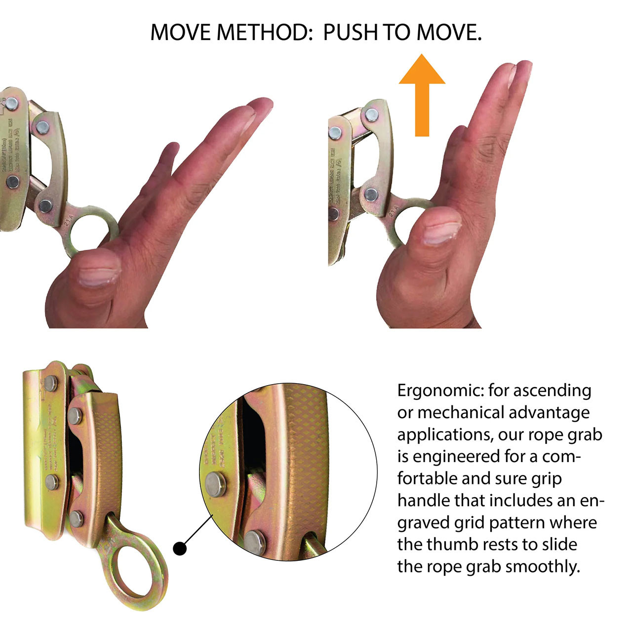 Fusion FP-7103 Optimus Steel Manual Rope Grab (5/8
