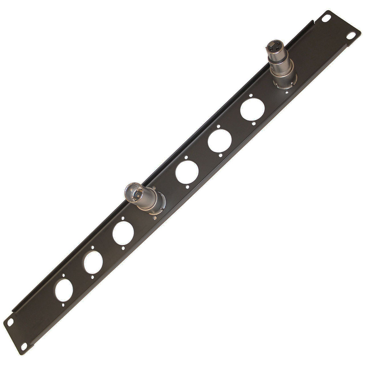 ProX 1U Rack Panel Punched for 8 XLR, SpeakOn or powerCON