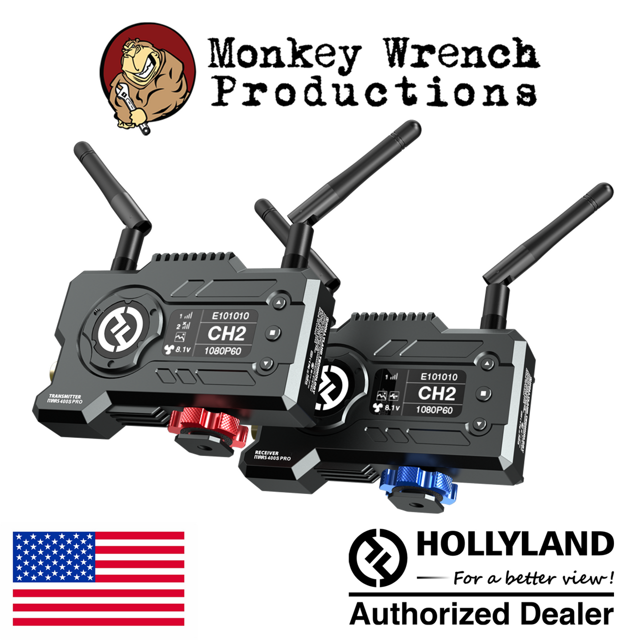 Hollyland Mars 400S PRO SDI/HDMI Wireless Video Transmission System -  Monkey Wrench Productions Store