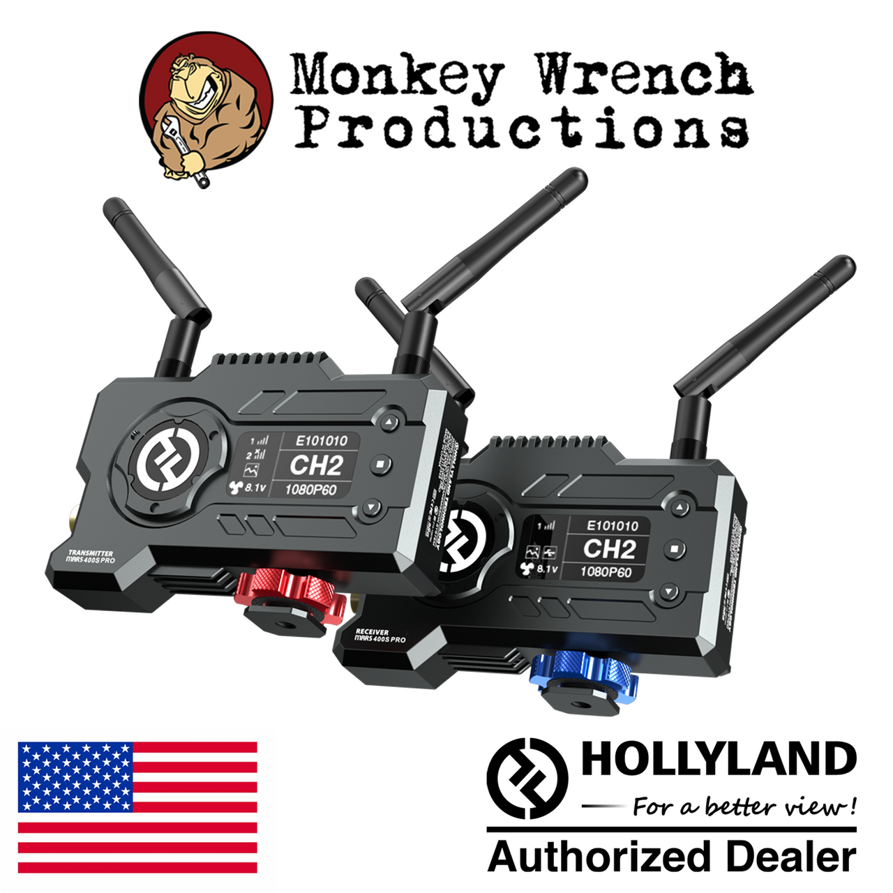  Hollyland Mars 400S SDI/HDMI Wireless Video Transmission  System, Includes Transmitter and Receiver : Electronics