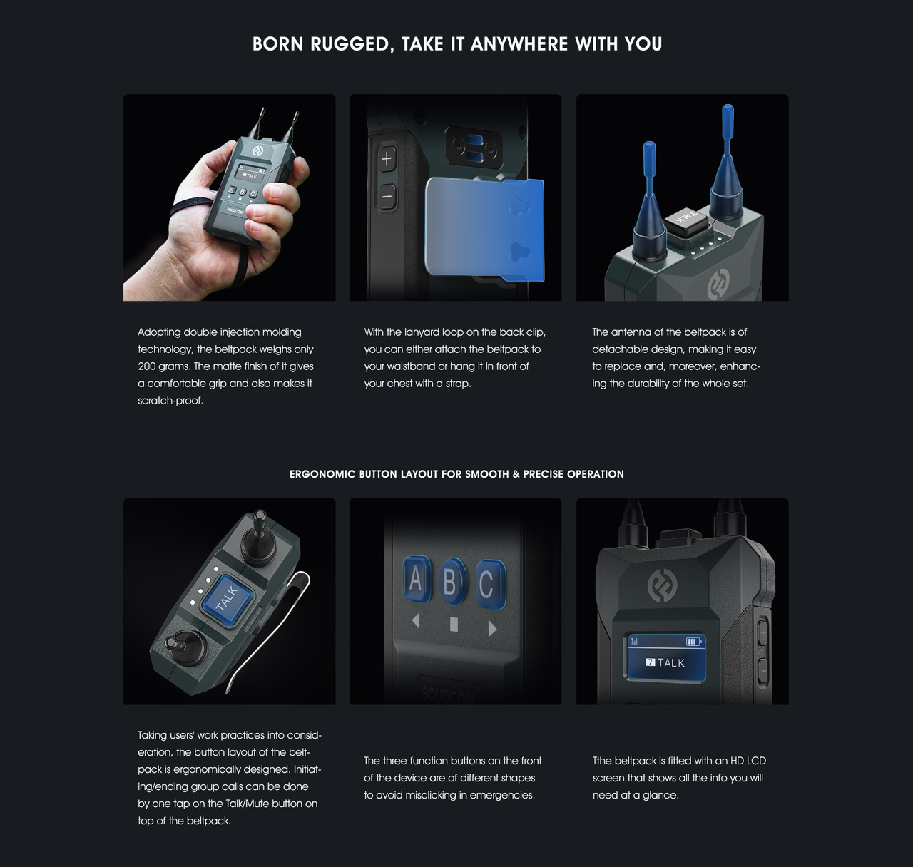 Hollyland Solidcom M1 インカム　 8ベルトパック Hollyland Solidcom M1 - Full-Duplex Wireless Intercom Solution