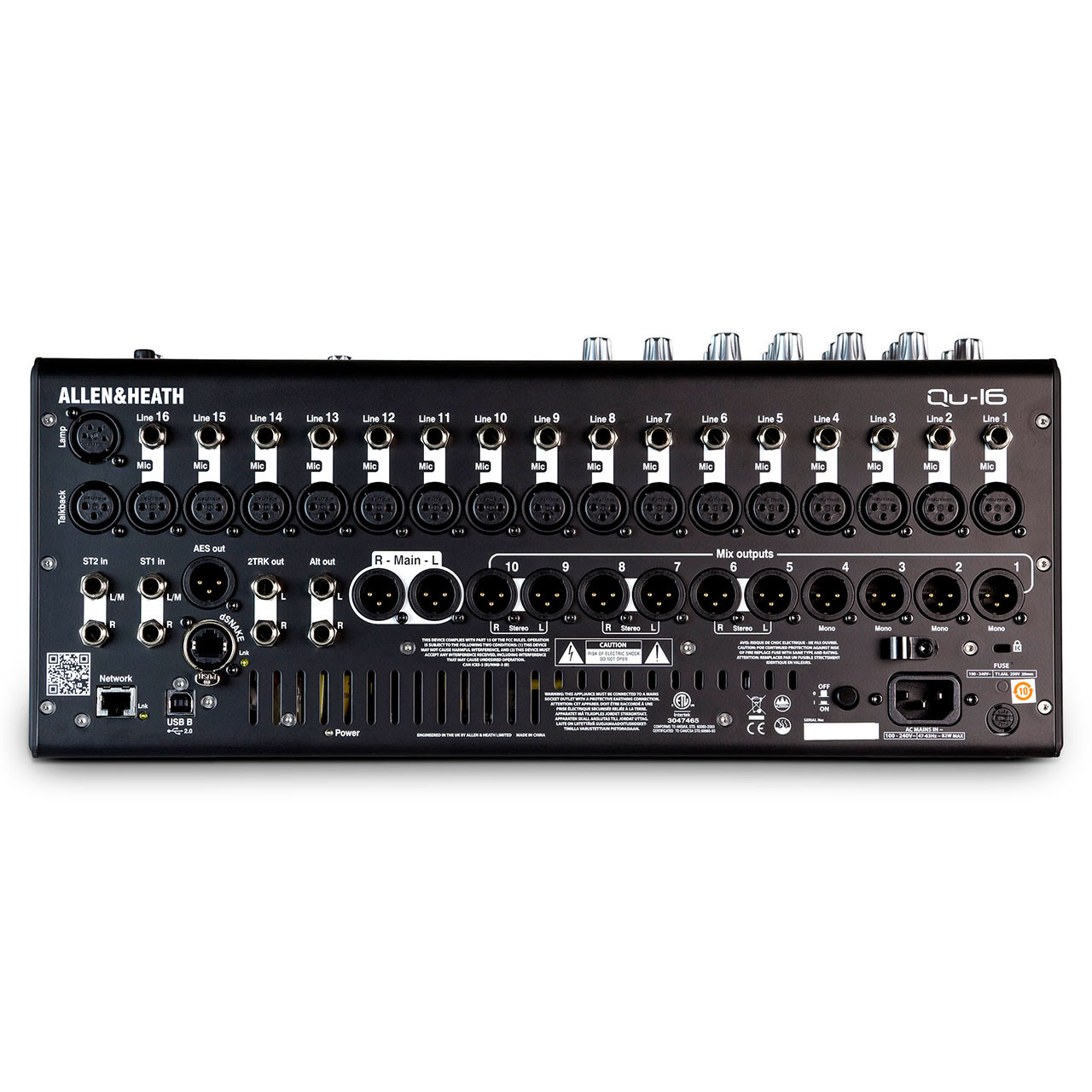 Allen & Heath QU-16 Rackmountable 22 IN / 12 OUT Digital Mixer