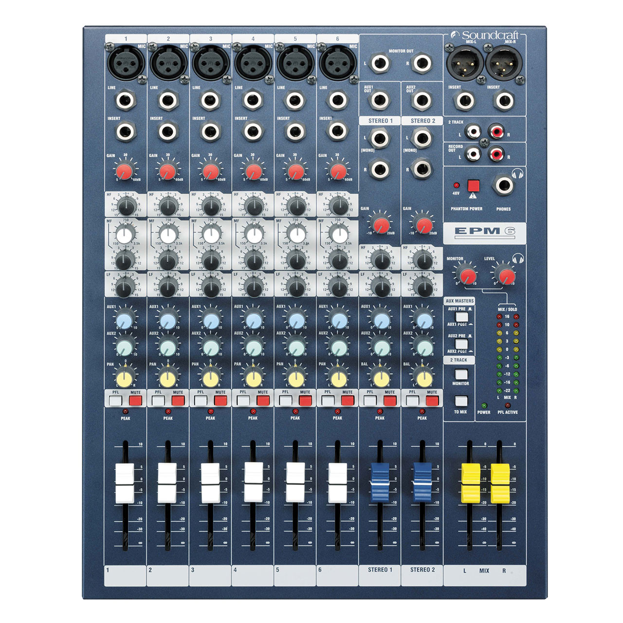 Soundcraft EMP6 6-Channel Analog Mixer - Monkey Wrench Productions