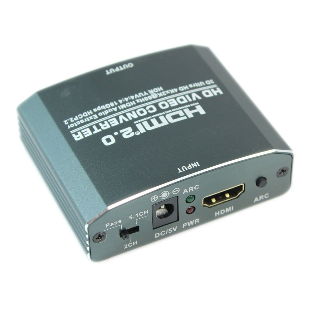 HDMI Audio Extractor Model M801 本体 HDMI 4K@60 Pass-thru Audio Extractor - Monkey Wrench Productions