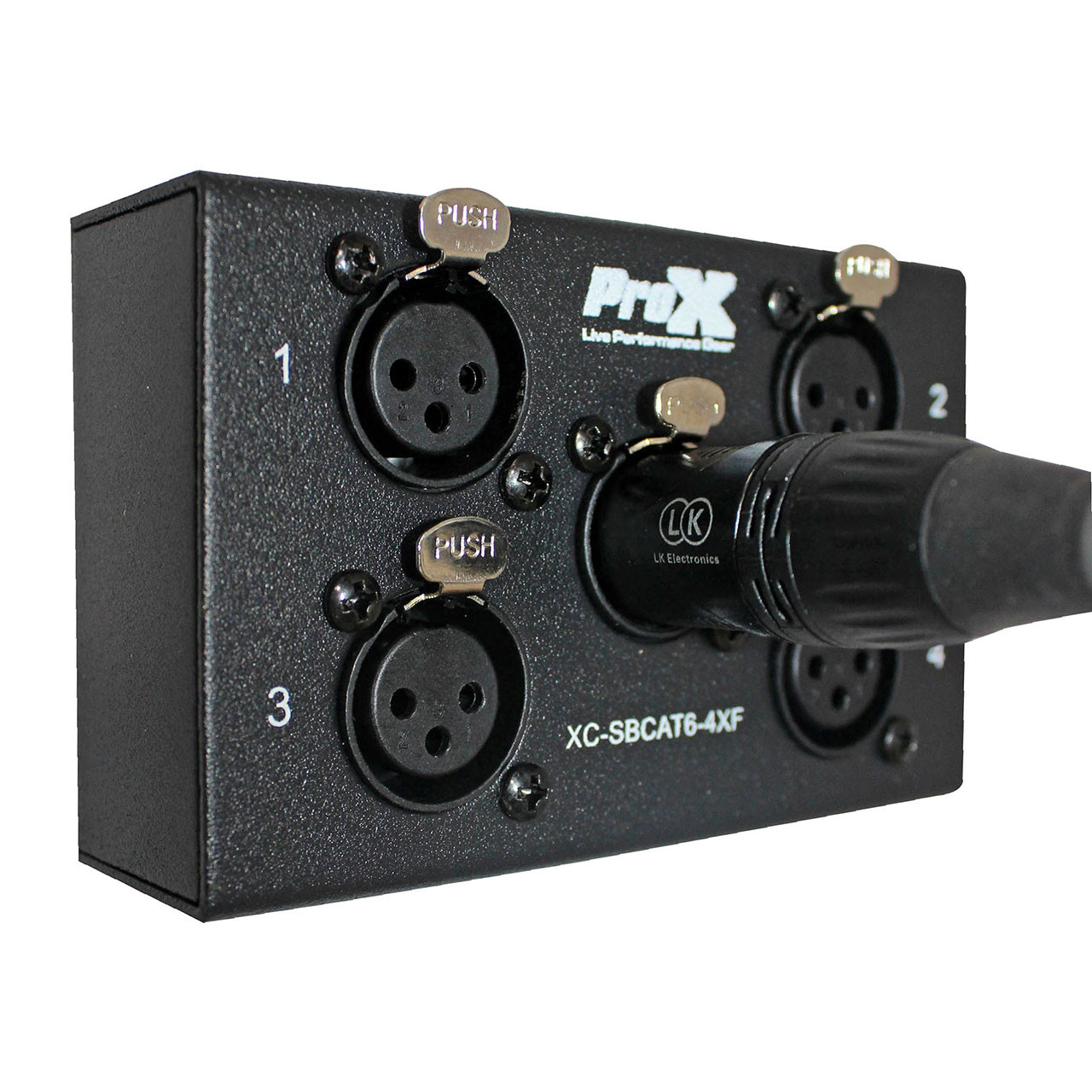 ProX 4-Channel CAT6 Audio Snake Box to (4) XLR Female - Monkey
