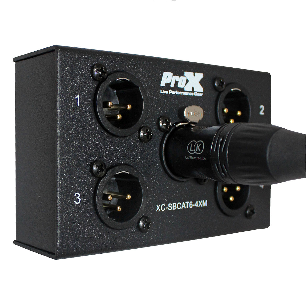 ProX 4-Channel CAT6 Audio Snake Box to (4) XLR Male - Monkey