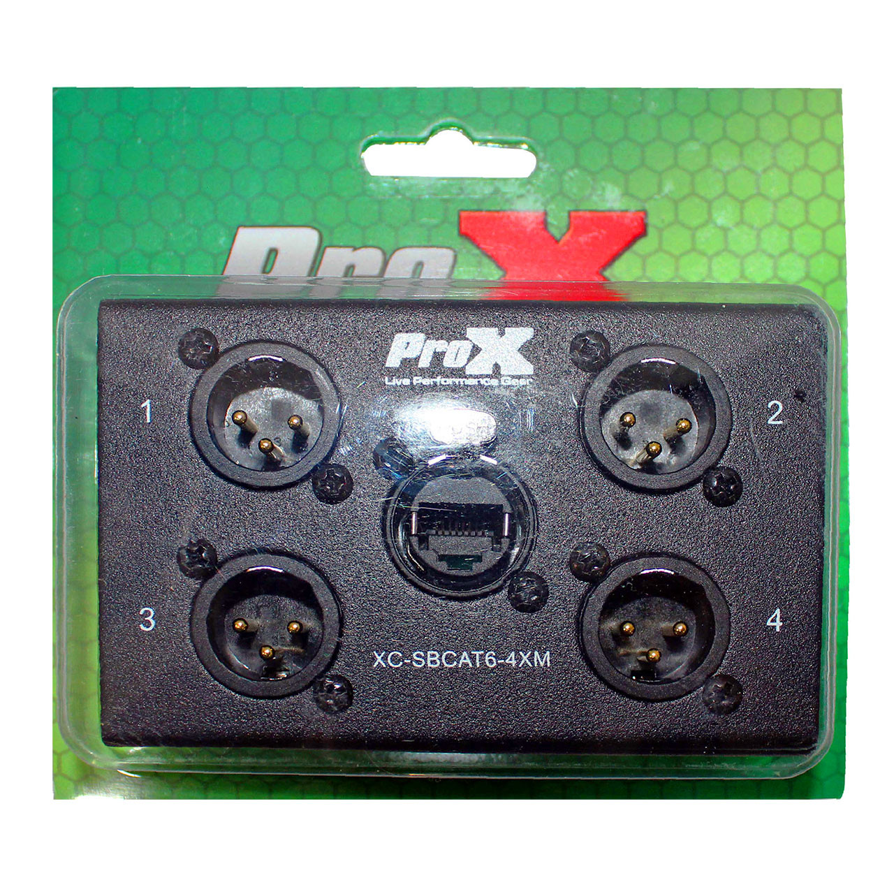 ProX 4-Channel CAT6 Audio Snake Box to (4) XLR Male - Monkey