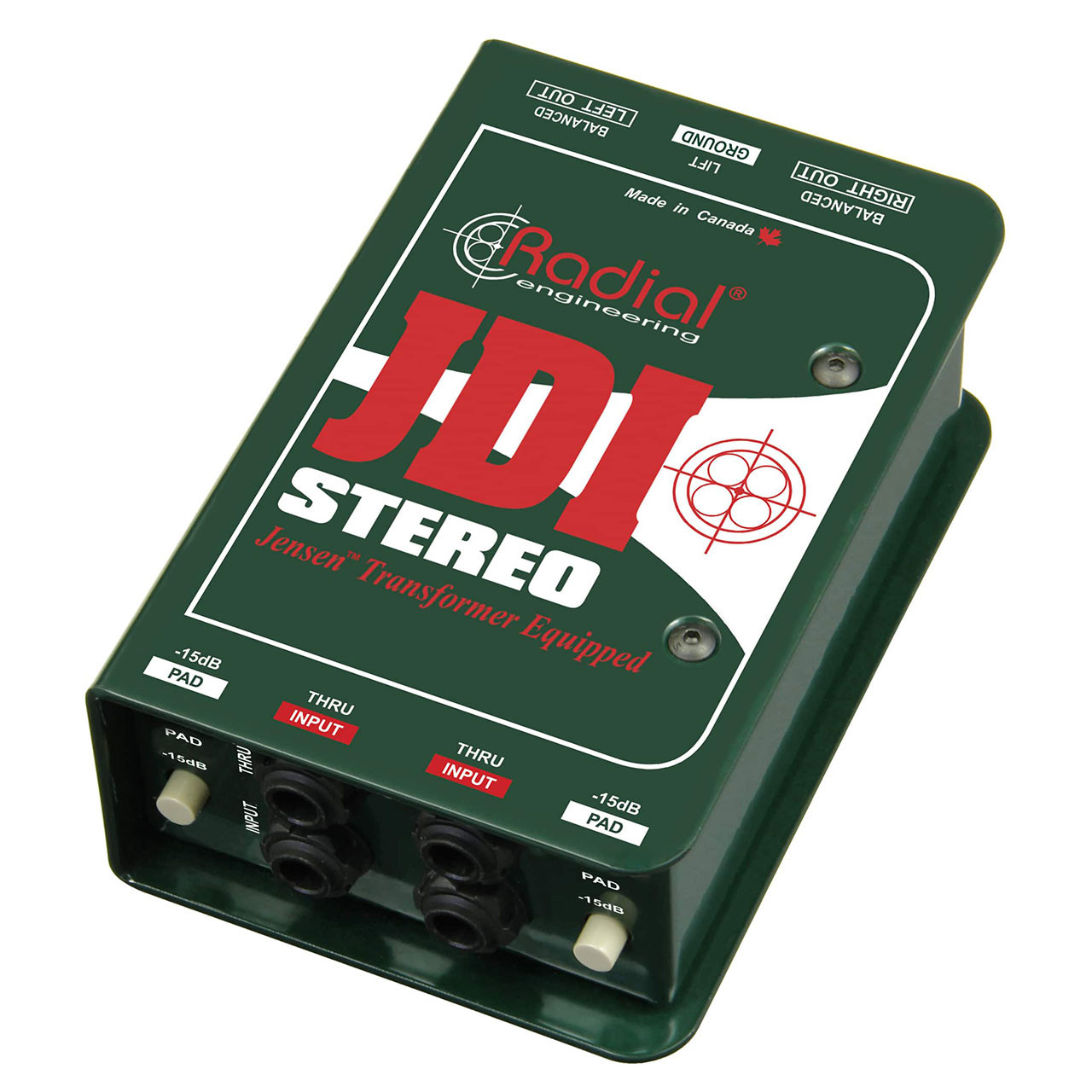 Radial JDI Stereo Jensen-equipped 2-Channel Passive Instrument Direct Box