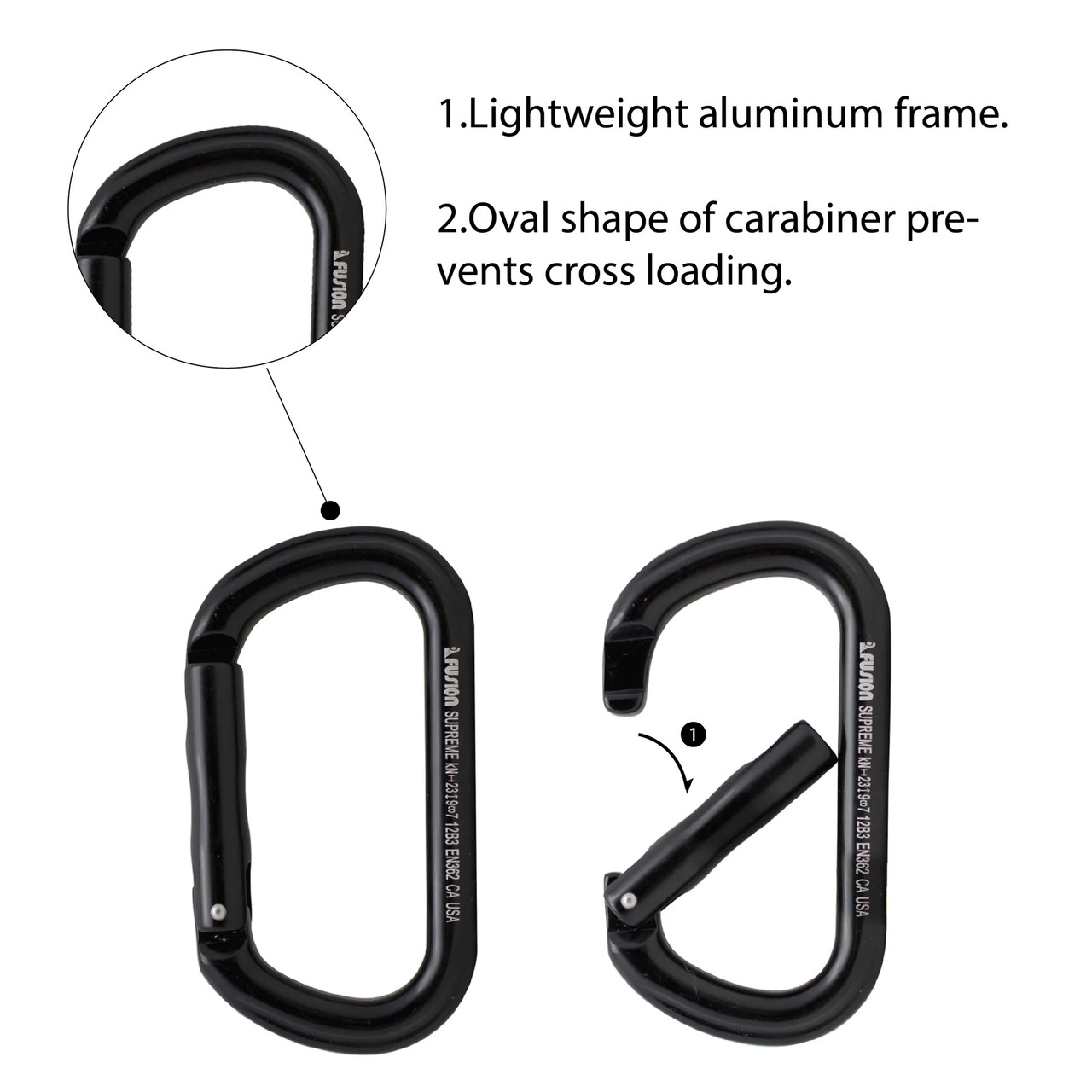 9090 Logo Carabiner③ Omega Non-Locking Carabiner