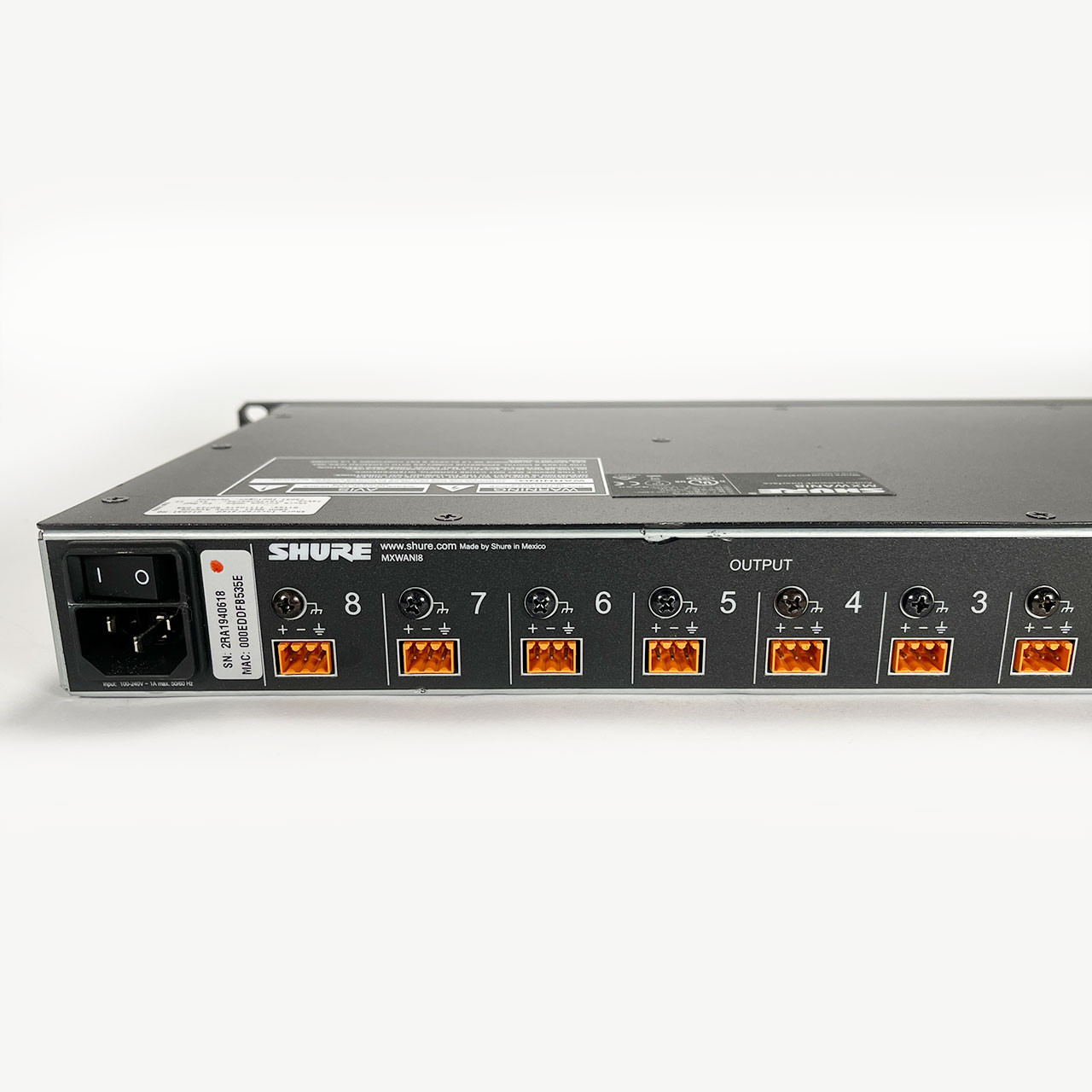 Shure MXWANI8 8-Channel Audio Network Interface - Monkey Wrench