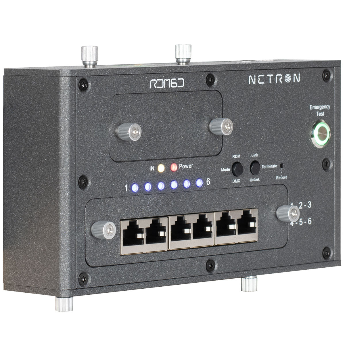 Terminals Rdm Obsidian Netron RDM6D - 6 x RJ45/Terminal DMX RDM Splitter - Monkey ...