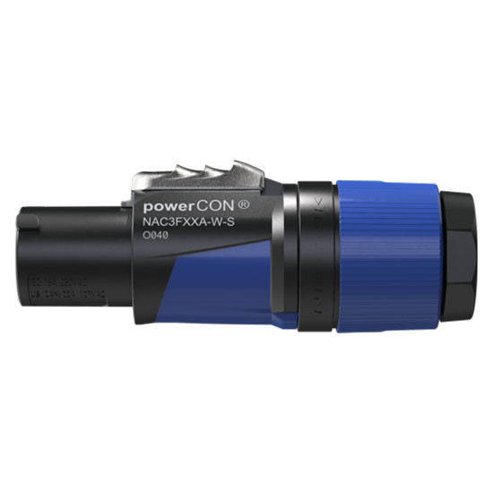 Neutrik NAC3FXXA-W-S PowerCON A/Blue Power In Connector for cable