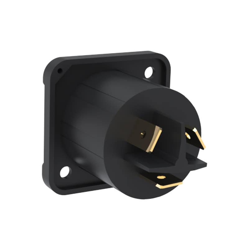 Seetronic SAC3FPX-LY Power Twist True1 Female Panel Mount, Black