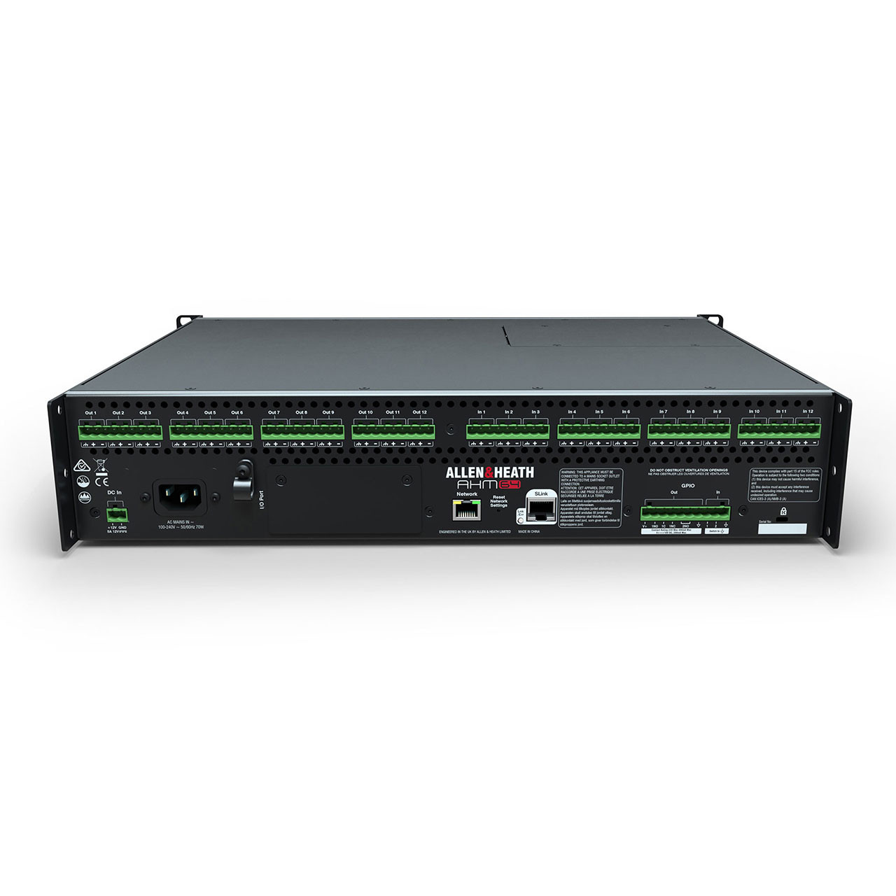 ai© Allen & Heath AHM-64 64X64 Audio Matrix Processor - Monkey Wrench