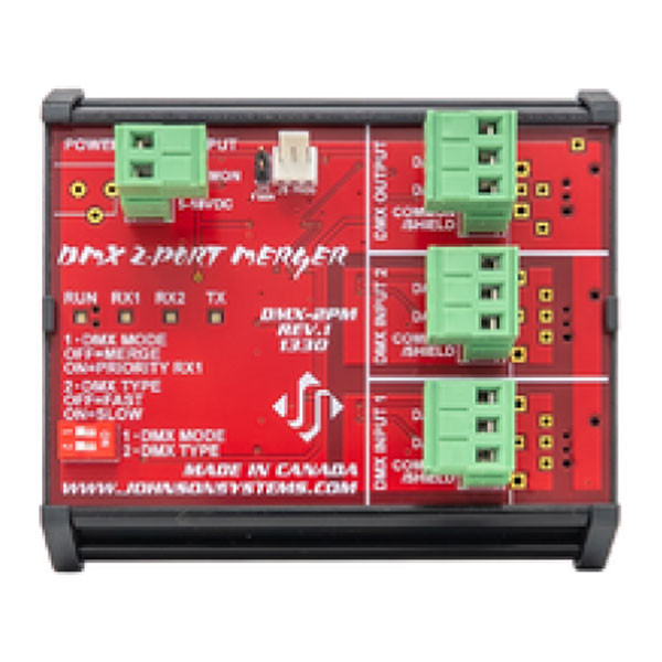 Dmx Merger JSI DMX Merger 2-Port DIN Rail Mountable - Monkey Wrench Productions